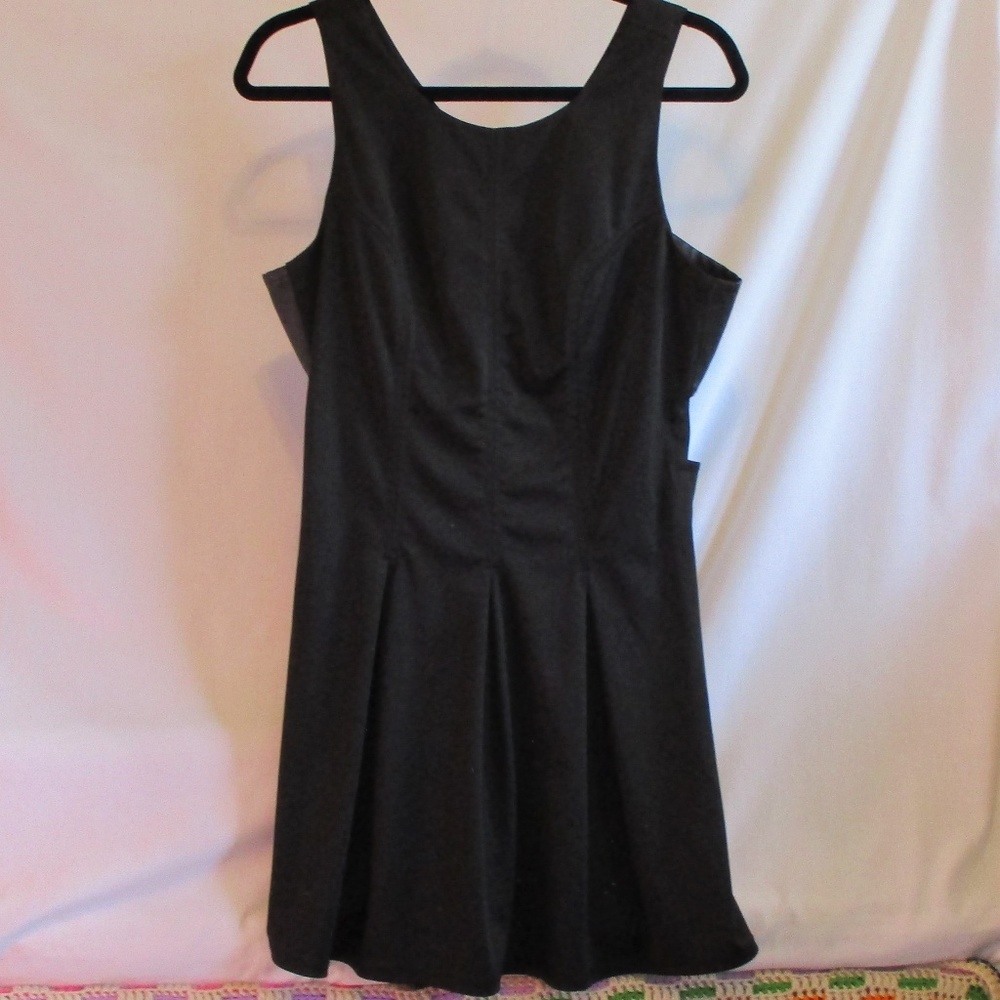 New Satin & Leather Cut-Out Mini Dress